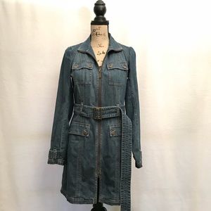 Eddie Bauer Denim Long Sleeve Collar Dress XS
